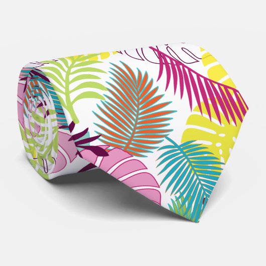 Cravate PixDezines forêt tropicale/fond DIY (Roulé)
