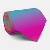 Cravate PixDezines glace rasée/couleurs néons rétro (Roulé)