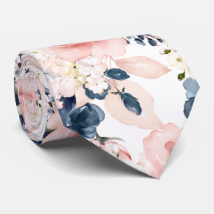 Cravate PixDezines H2 Blush Navy Roses do-it-yourself Arri