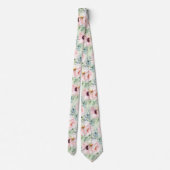 Cravate PixDezines H2 Blush Peonies Anémonies Eucalyptus (Dos)