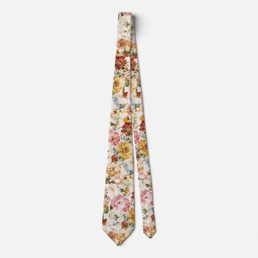 Cravate PixDezines H2 Fall Garden Flowers (Devant)