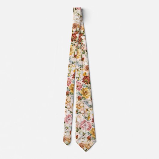 Cravate PixDezines H2 Fall Garden Flowers (Dos)