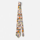 Cravate PixDezines H2 Fleurs de printemps Blush Moutarde (Devant)
