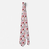 Cravate PixDezines H2 Fleurs de printemps Rouge rosé (Devant)