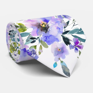Cravate PixDezines H2 Fleurs de printemps Violet Violet Ro