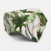 Cravate PixDezines H2 Foliage tropique luxuriant do-it-you (Roulé)