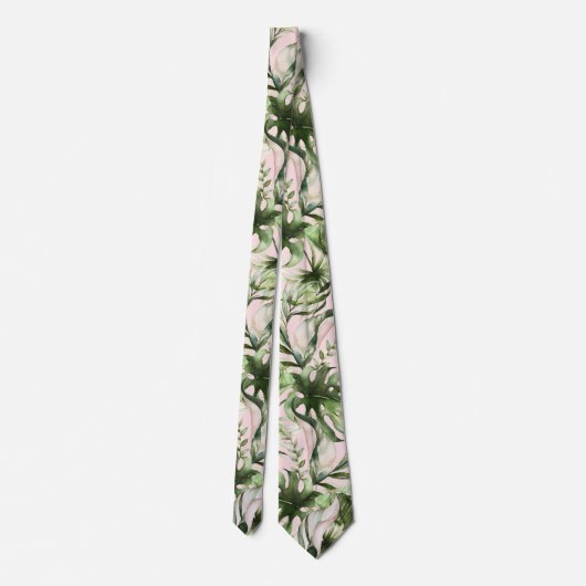 Cravate PixDezines H2 Foliage tropique luxuriant do-it-you (Dos)