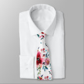 Cravate PixDezines H2 Mid Summer Flowers Burgundy Slate (Attaché)