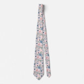 Cravate PixDezines H2 Peonies rose bleu foncé do-it-yourse (Devant)