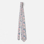 Cravate PixDezines H2 Peonies rose bleu foncé do-it-yourse (Dos)