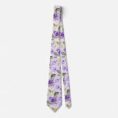 Cravate PixDezines H2 Violet violet Roses (Devant)