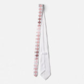 Cravate PixDezines Marbre + Rose Gold Checker (Dos)