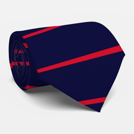 Cravate PixDezines Marine do-it-yourself couleurs rayées (Roulé)