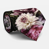 Cravate PixDezines Moody Botanical Flowers do-it-yourself  (Roulé)