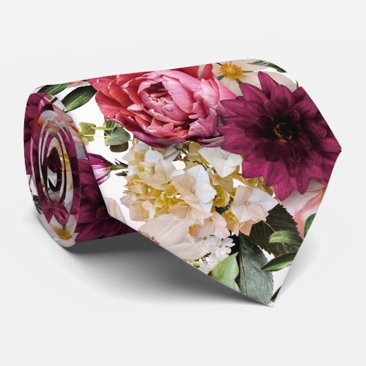 Cravate PixDezines Moody Flowers do-it-yourself Arrière - (Roulé)