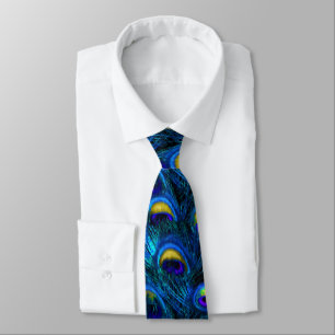 Cravate PixDezines Psychedelic Peacock/Cobalt/Aqua Blue