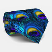 Cravate PixDezines Psychedelic Peacock/Cobalt/Aqua Blue (Roulé)