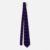 Cravate PixDezines rayures de couleurs DIY Navy Rouge (Dos)