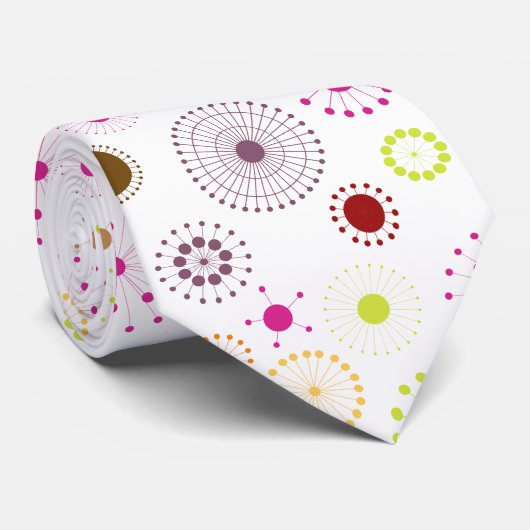 Cravate PixDezines Retro Stars, couleur arrière - plan per (Roulé)