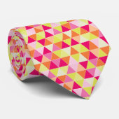 Cravate PixDezines triangles géométriques/réglables (Roulé)