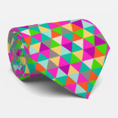 Cravate PixDezines triangles géométriques/réglables (Roulé)