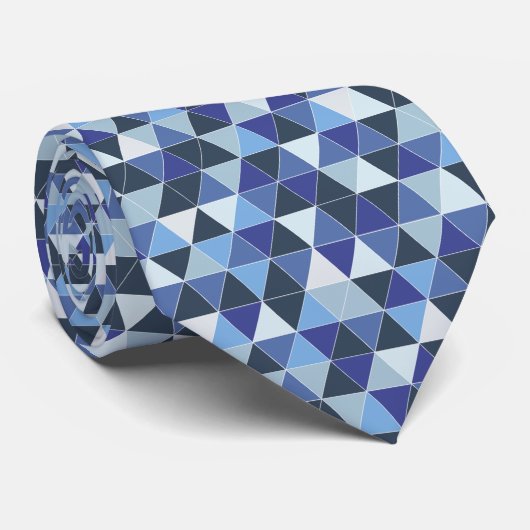 Cravate PixDezines triangles géométriques/réglables (Roulé)