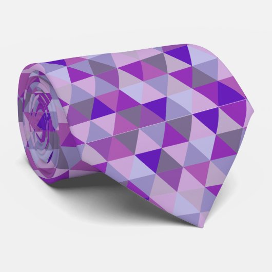 Cravate PixDezines triangles géométriques/réglables (Roulé)