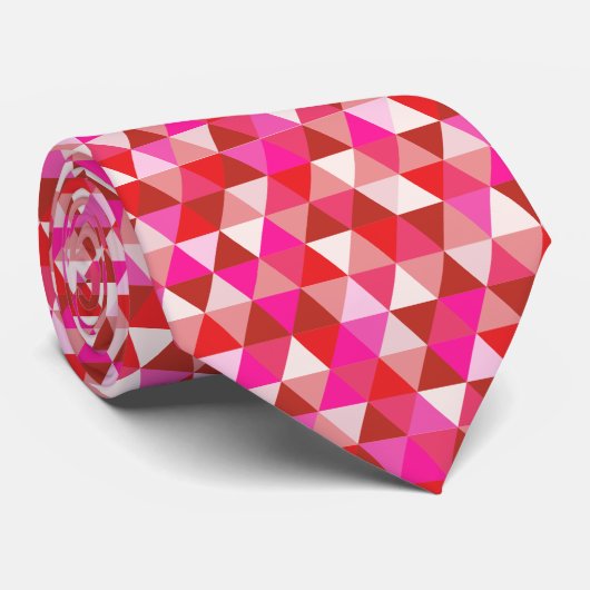 Cravate PixDezines triangles géométriques/réglables (Roulé)