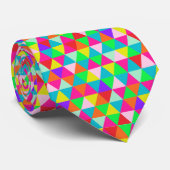 Cravate PixDezines triangles géométriques/réglables (Roulé)