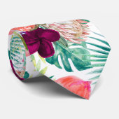 Cravate PixDezines Tropical Paradise Floral Foliage (Roulé)