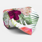 Cravate PixDezines Tropical Paradise Floral Foliage (Roulé)