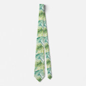 Cravate PixDezines Verdure Feuillage Tropical (Devant)