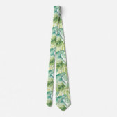 Cravate PixDezines Verdure Feuillage Tropical (Dos)