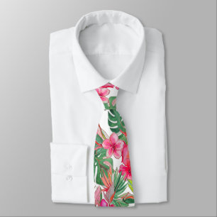 Cravate PixDezines Vintage Pastel H2 Hawaii Floral Foliage