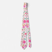 Cravate PixDezines William Morris bleu rose (Devant)