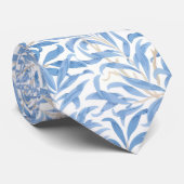 Cravate PixDezines William Morris Branche de Saule Bleu Az (Roulé)