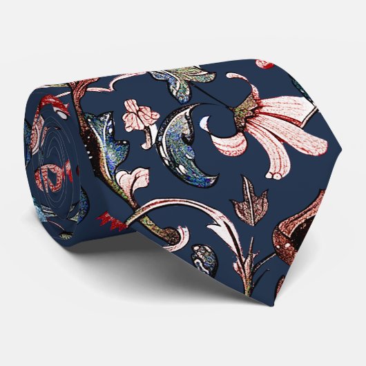 Cravate PixDezines William Morris Burgundy do-it-yourself  (Roulé)