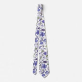 Cravate PixDezines William Morris Floral Pourpre Vert (Dos)
