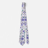 Cravate PixDezines William Morris Floral Purple Aqua (Devant)