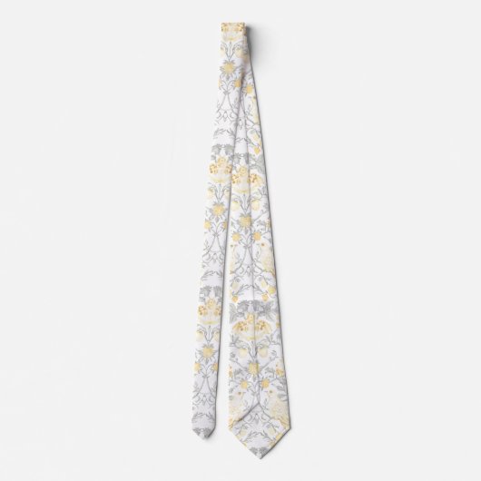 Cravate PixDezines William Morris fraise Thief Jaune (Dos)