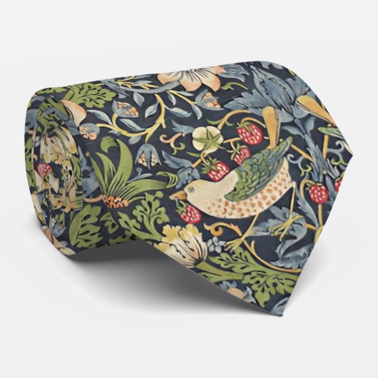 Cravate PixDezines William Morris Strawberry Thief (Roulé)
