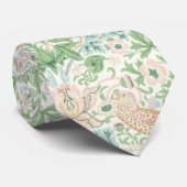 Cravate PixDezines William Morris Strawberry Thief Pastel (Roulé)