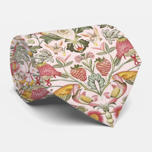 Cravate PixDezines William Morris Strawberry Thief Rose