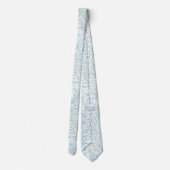 Cravate PixDezines William Morris Willow Bough Dusty Blue (Dos)