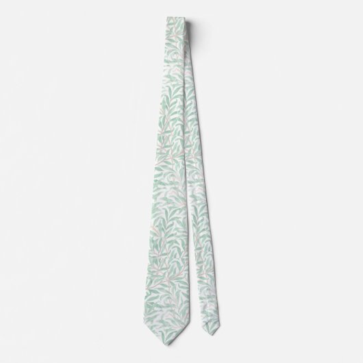 Cravate PixDezines William Morris Willow Bough Sage Green (Devant)