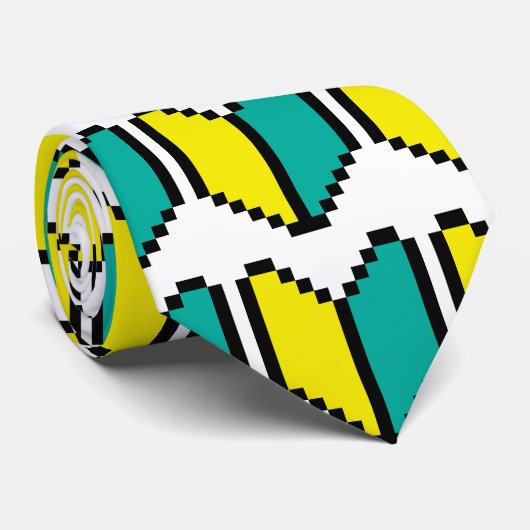 Cravate Pixel 8 bits Wakaba / Mark Shoshinsha (Roulé)