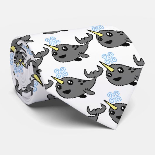 Cravate Pixel Narwhal (Roulé)