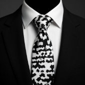 Cravate Pixelated Black & White 