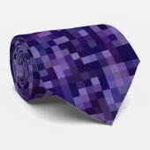 Cravate Pixels pourpres (Roulé)