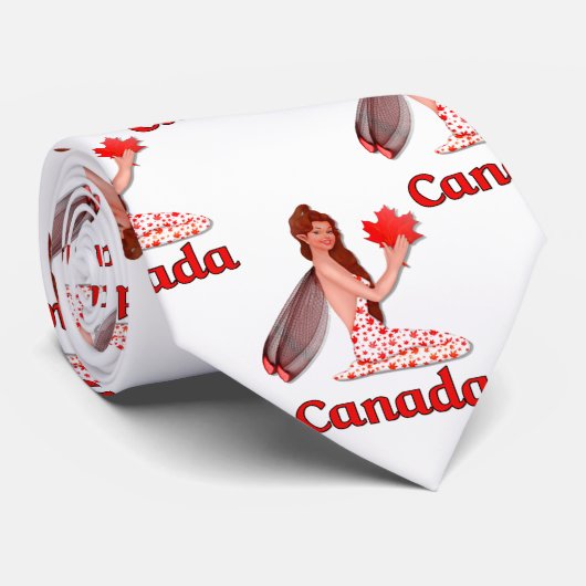 Cravate Pixie canadienne avec feuille d'érable (Roulé)